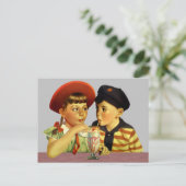 Valentijn die een ijsklok deelt Briefkaart (Staand voorkant)