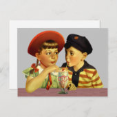 Valentijn die een ijsklok deelt Briefkaart (Voorkant / Achterkant)