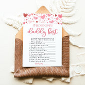 Valentijn die kent papa beste Baby shower spel Kaart