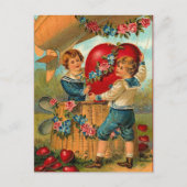  Valentijn die liefde Briefkaart levert (Voorkant)