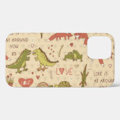 Valentijn Dier Hand-getrokken Print Case-Mate iPhone Case (Achterkant (horizontaal))