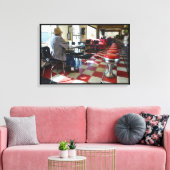  Valentijn Diner Interior Canvas Afdruk (Insitu (Woonkamer))