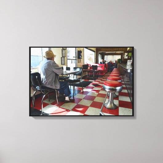  Valentijn Diner Interior Canvas Afdruk (Voorkant)