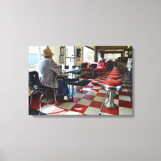 Valentijn Diner Interior Canvas Afdruk (Voorkant)