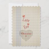 Valentijn Dinner Hearts Kaart (Voorkant)