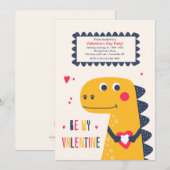 Valentijn Dino Valentijnsdag Kaart (Voorkant / Achterkant)