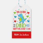 Valentijn Dinosaur Gift Label Cadeaulabel (Voorkant)
