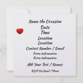 Valentijn Disco dansuitnodiging Kaart (Achterkant)