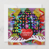 Valentijn Disco dansuitnodiging Kaart (Voorkant)