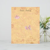 Valentijn Distressed Schattigee Vogels Briefpapier (Staand voorkant)