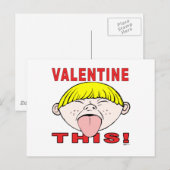 Valentijn dit! jongen feestdagenkaart (Voorkant / Achterkant)