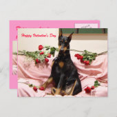 Valentijn Dobercard Feestdagenkaart (Voorkant / Achterkant)