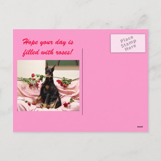 Valentijn Dobercard Feestdagenkaart (Achterkant)