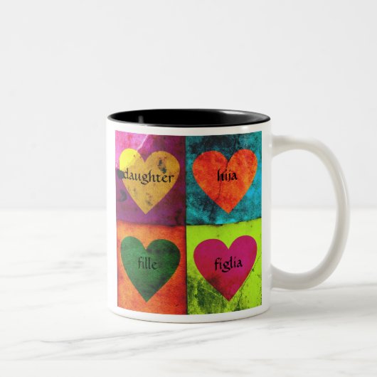 Valentijn DochterMok Tweekleurige Koffiemok (Rechts)