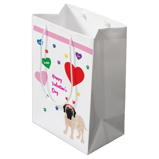 Valentijn Dog Medium Cadeauzakje (Achterkant Gekanteld)