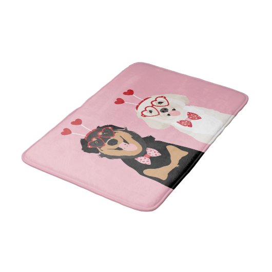 Valentijn Dogs Rottweiler Maltipoo Puppy Badmat (Gekanteld)