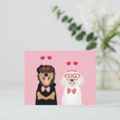 Valentijn Dogs Rottweiler Maltipoo Puppy Briefkaart (Staand voorkant)