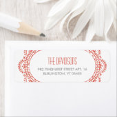 Valentijn Doily Address Label - Red (Insitu)