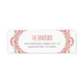 Valentijn Doily Address Label - Red (Voorkant)