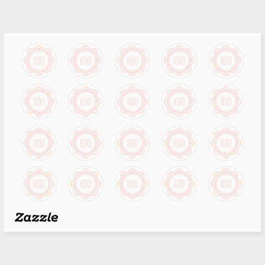 Valentijn Doily Sticker - Roze (Vel)