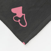 Valentijn Doodle Heart  Fleece Deken (Hoek)