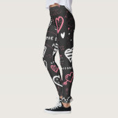 Valentijn Doodle Heart  Leggings (Links)