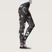 Valentijn Doodle Heart  Leggings (Rechts)