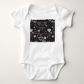 Valentijn Doodle Heart  Romper (Voorkant)
