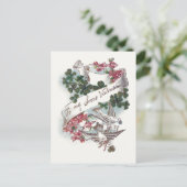  Valentijn Doves, Clover en Flowers Feestdagenkaart (Staand voorkant)