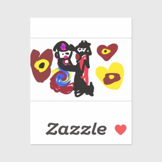Valentijn droom dans dag sticker (Vel)