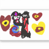 Valentijn droom dans dag sticker (Voorkant)