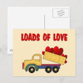 Valentijn Dump truck met liefdesbelasting Feestdagenkaart (Voorkant / Achterkant)