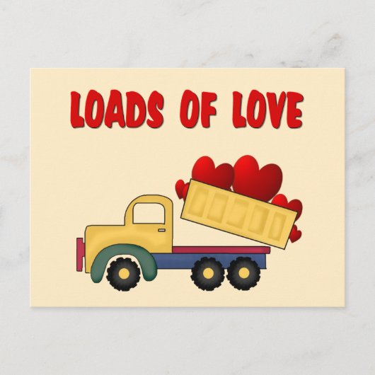Valentijn Dump truck met liefdesbelasting Feestdagenkaart (Voorkant)