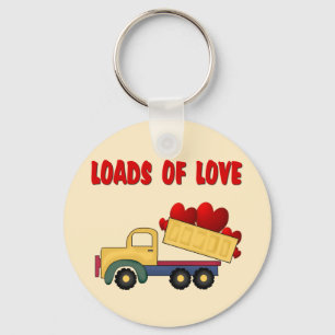 Valentijn Dump truck met liefdesbelasting Sleutelhanger