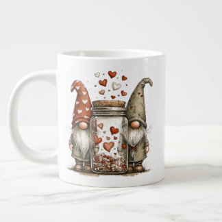 Valentijn Dwerg Koffiemok – Cute Liefdespot Design Grote Koffiekop