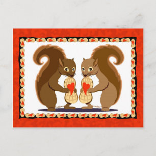 Valentijn eekhoorns 1 feestdagenkaart