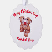 Valentijn Eekhoorns Papier Ornament Kaart (Links)