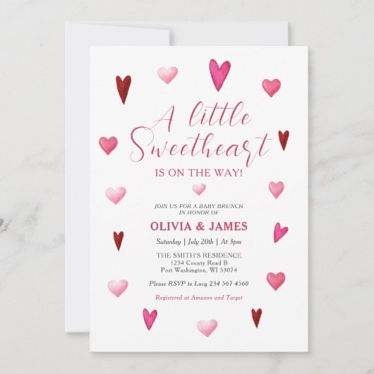 Valentijn Een beetje Lieverd Baby shower Kaart (Voorkant)