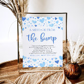 Valentijn een bericht van het bump Baby shower tek Poster