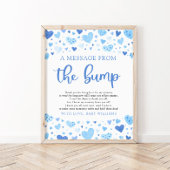 Valentijn een bericht van het bump Baby shower tek Poster