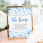 Valentijn een bericht van het bump Baby shower tek Poster