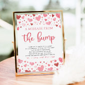 Valentijn een bericht van het bump Baby shower tek Poster
