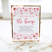 Valentijn een bericht van het bump Baby shower tek Poster