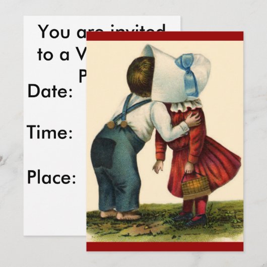 Valentijn eerste kusdag Kaart (Voorkant / Achterkant)