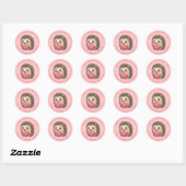 Valentijn egel gepersonaliseerde ronde Stickers (Vel)
