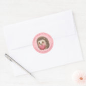 Valentijn egel gepersonaliseerde ronde Stickers (Envelop)