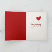 Valentijn egel met doodle hart kaart (Binnen)