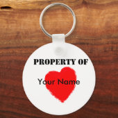 Valentijn-eigendom van sleutelhanger (Voorkant)