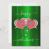 Valentijn Elegant met elkaar verbonden harten ontw Feestdagenkaart (Voorkant)