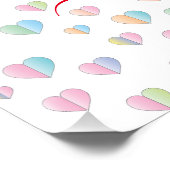 Valentijn Elegant met elkaar verbonden harten ontw Perfect Poster (Hoek)